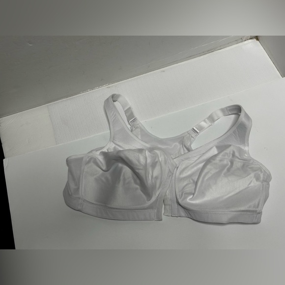 GLAMORISE 1265 MagicLift Front-Closure Posture Back Support Bra 46C White - Picture 8 of 12